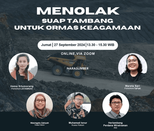 Perlawanan Warga, Menolak Suap Tambang untuk Ormas Keagamaan